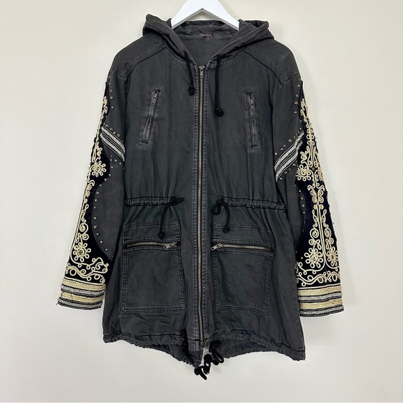 Free People Golden Quills Military Parka in Gray - Picture 4 of 15